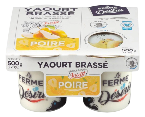 YAOURT BRASSÉ À LA POIRE
