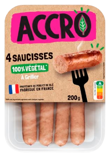  Saucisses 100% Végétal Accro code EAN 3770018934754 