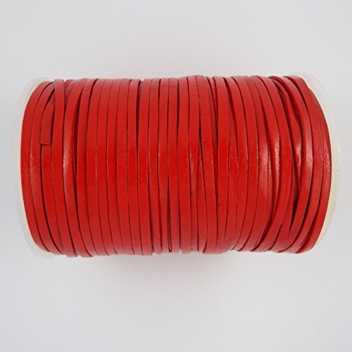 Lacets en cuir plats rouges pour collier loisir...