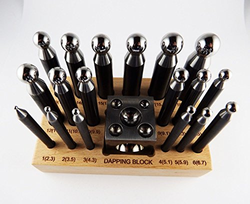 18 pc Doming bloc et Punch Set en acier de Dapp...