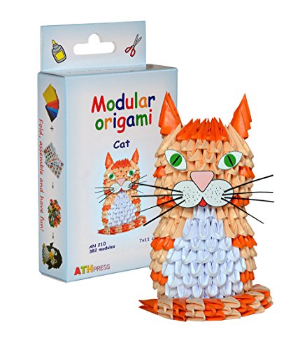 Origami modulaire  382-Pièces - set papier chat...