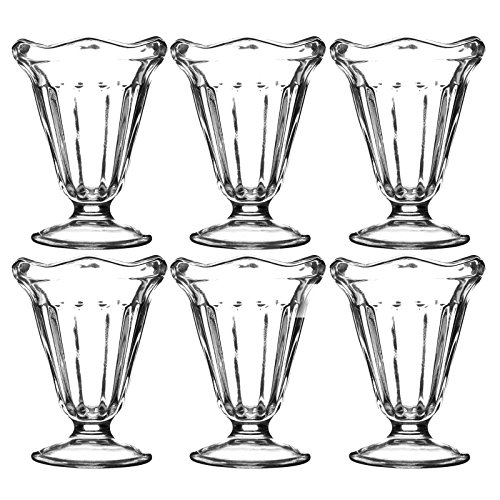 Chicago Get Goods Chicago 250 ml Coupes à Glace - Milkshake/à dessert/fruits/crevette Cocktail - Passe au lave-vaisselle, transparent, 6 Glasses code EAN 3800864005398 