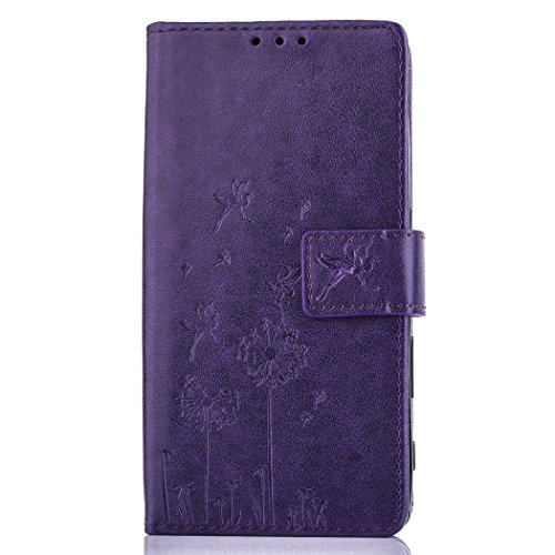 Pourpre pour sony xperia z5 case, folio pour so...