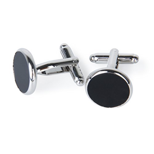 44jiu44 hommes de boutons de manchette Boutons de manchette rond pour homme --- argent et noir 3872148767742 44JIU44 44jiu44 hommes de boutons de manchette Boutons de manchette rond pour homme --- argent et noir 3872148767742 44JIU44