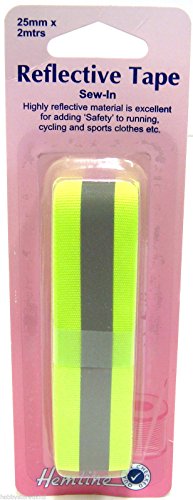 Réfléchissant à coudre en ruban adhésif jaune h...