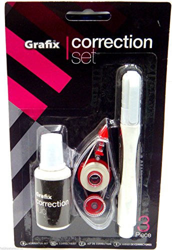 Grafix Housse de correction correction blanc out ensemble de correcteur liquide tipp ex new code EAN 3883129644624 