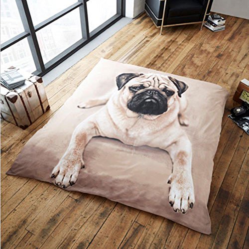 Bubble and Bling Grand plaid polaire dans 5 Designs Pingouin Carlin Ours Polaire Tigre Loup, Polaire, Pug, 150 x 200 cm 3908701158006 (3908701158006)