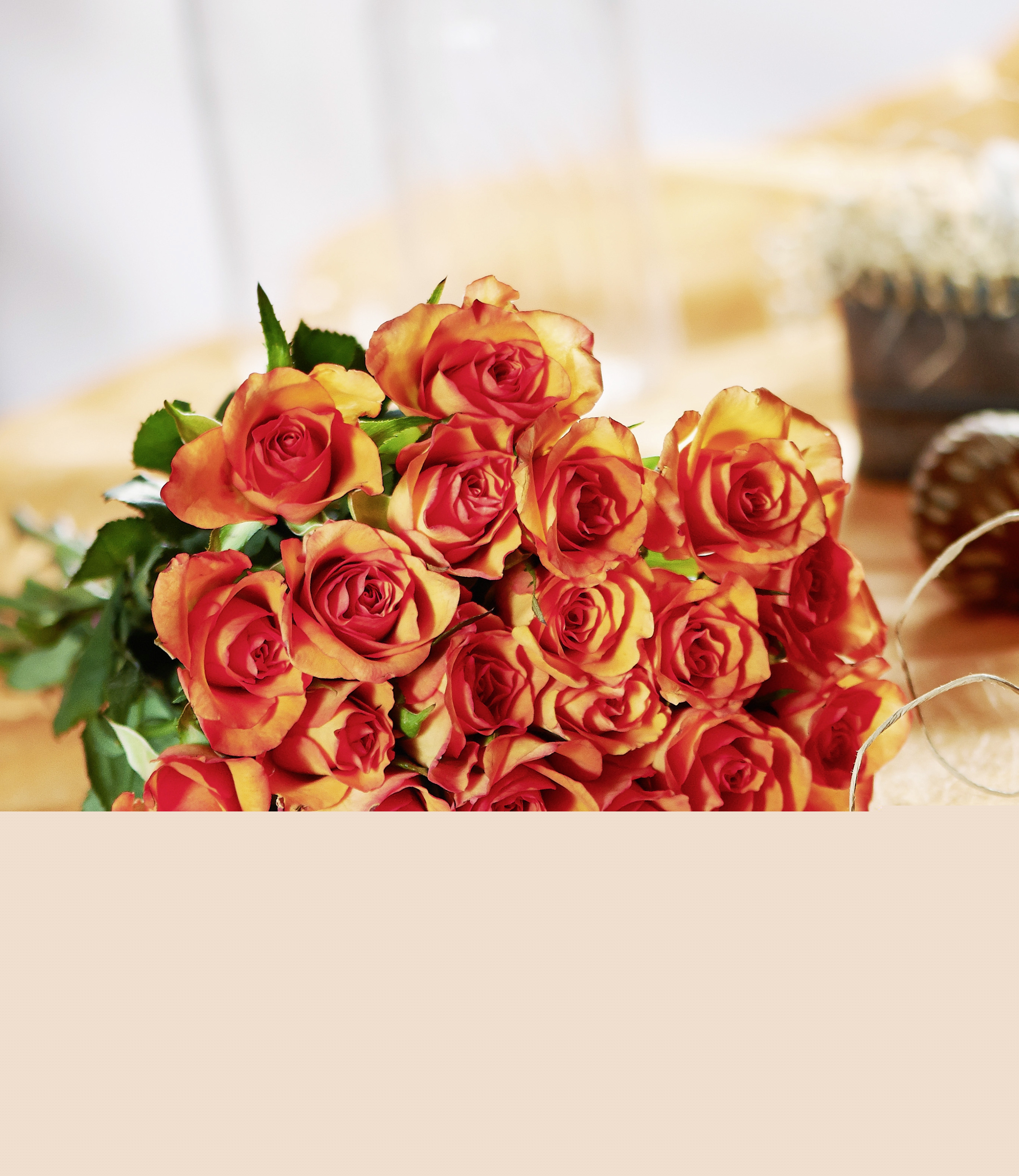 Bouquet de 20 roses 40 cm coloris variés  3920201205028 (3920201205028)