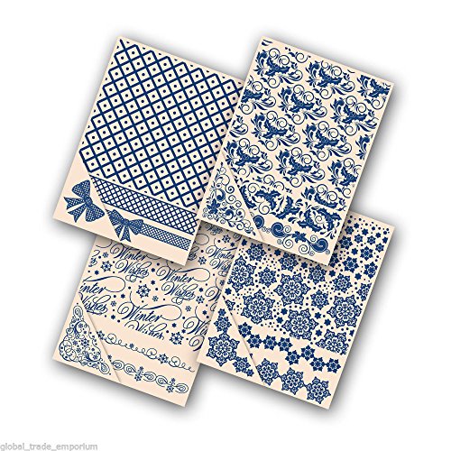 We Search You Save Lot de 4 classeurs de gaufra...