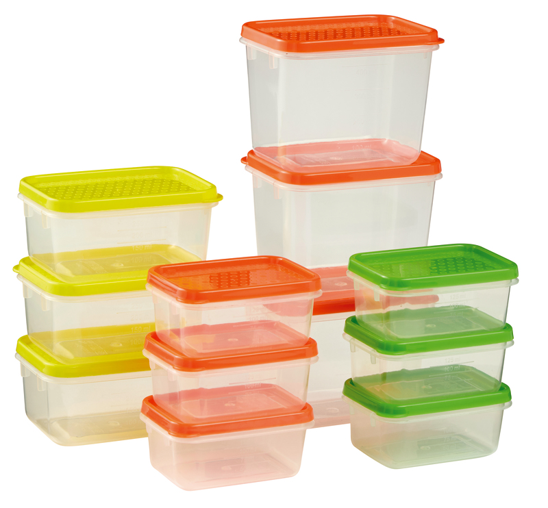 15 BOITES ALIMENTAIRES EN PLASTIQUE 