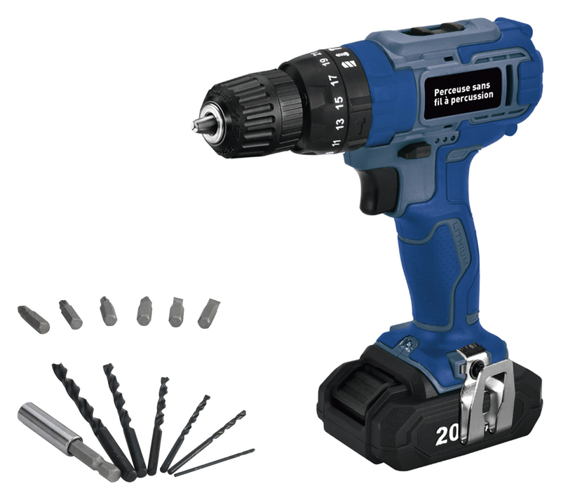  PERCEUSE À PERCUSSION 20V AVEC ACCESSOIRES  code EAN 3999991719374 