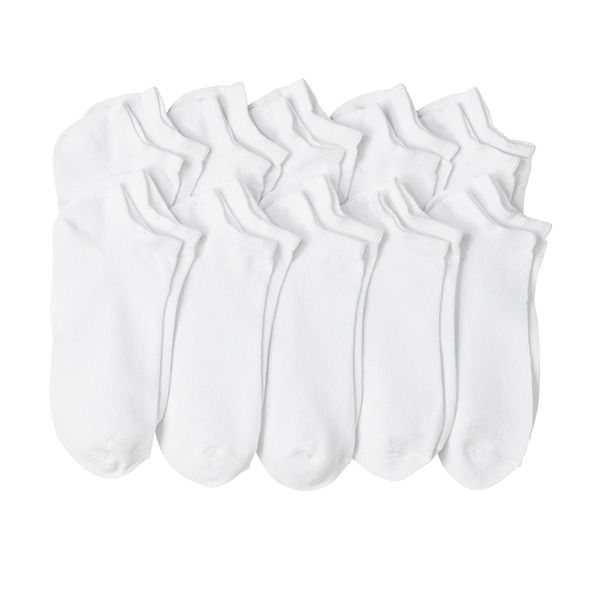LOT DE 10 CHAUSSETTES ULTRA COURTES ADULTE
