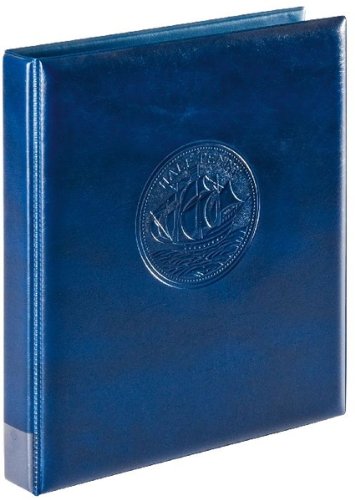 Lindner Reliure "Half Penny", vide [Lindner 3109] sans feuilles - Couleur: bleu code EAN 4000004020741 