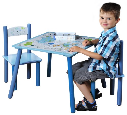 Kesper 17721 Dino Table d'Enfant avec 2 Chaises...