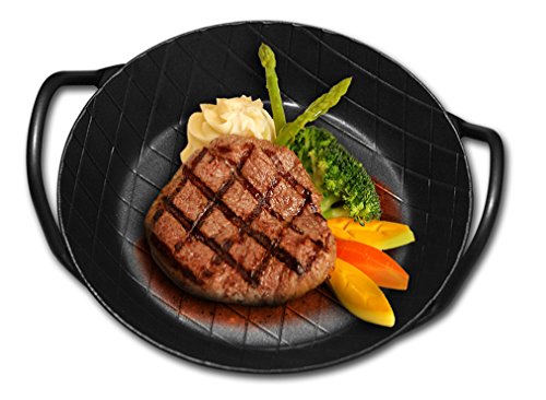 Poêle en fer poêle, 2 poignées, 28 cm, Compatib...