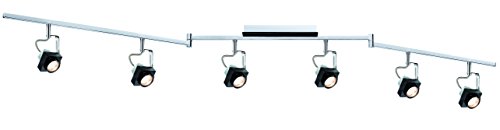 Spot led phase 6 x 5 w 230 v noir/chrome 60259