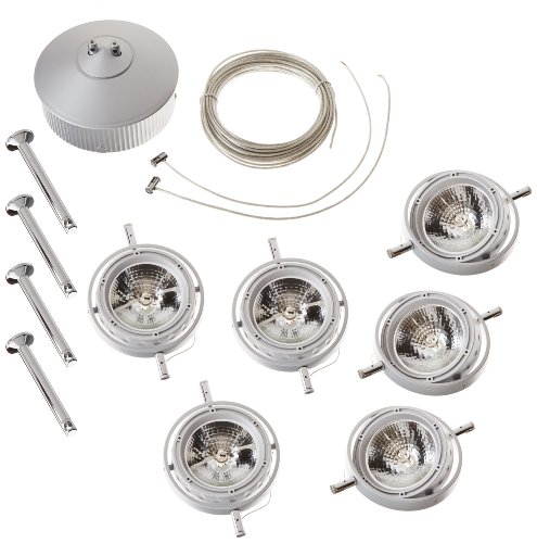 97180 système de spots sur rails alu 300 w