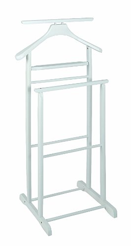 30269 valet bois massif hévéa blanc 36 x 47 x 1...