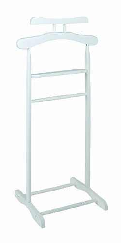 30270 valet bois massif hévéa blanc