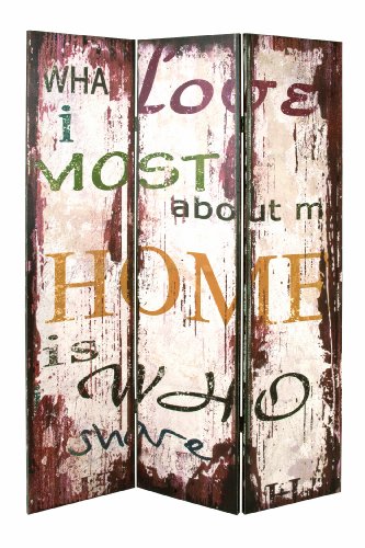 30947 paravent bois massif sapin/toile multicol...