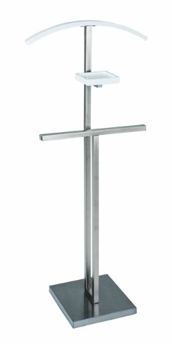 38142 valet optique inox/blanc 26 x 47 x 116 cm