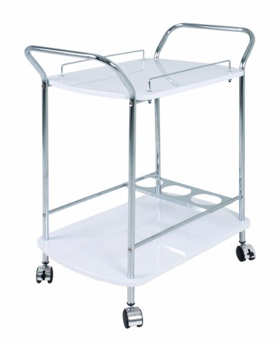 43379 table roulante pour desserte acier/mdf ch...