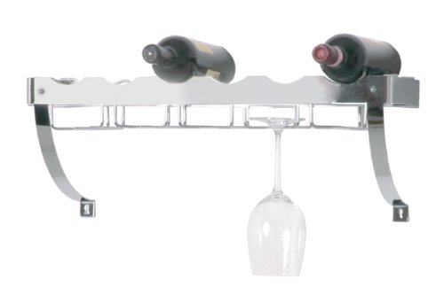 44263 etagère vin tube d'acier chromé