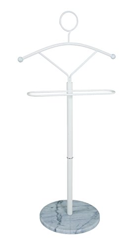 81320 valet métal blanc 37 x 53 x 121 cm