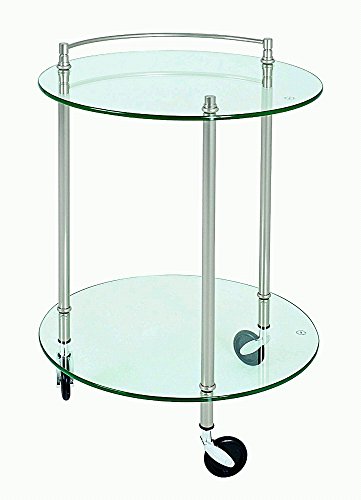 85867 table pour desserte tube d'acier/verre tr...