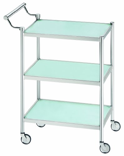 90726 table roulante tube d'acier/verre trempé ...