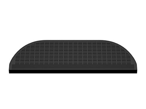ASTU En caoutchouc tapis d'escalier-Noir avec bord Angle - Lot de 2 4001418207865 (4001418207865)