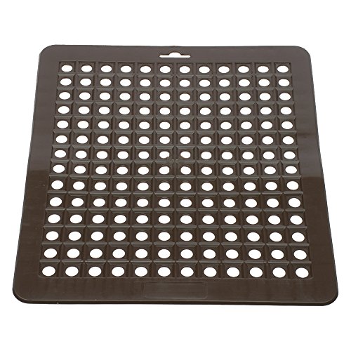 2053769 tapis d'evier angulaire plastique marro...