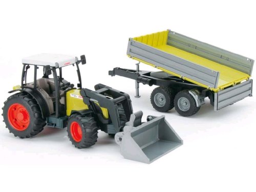 - tracteur claas nectis 267f + remorque + fourc...