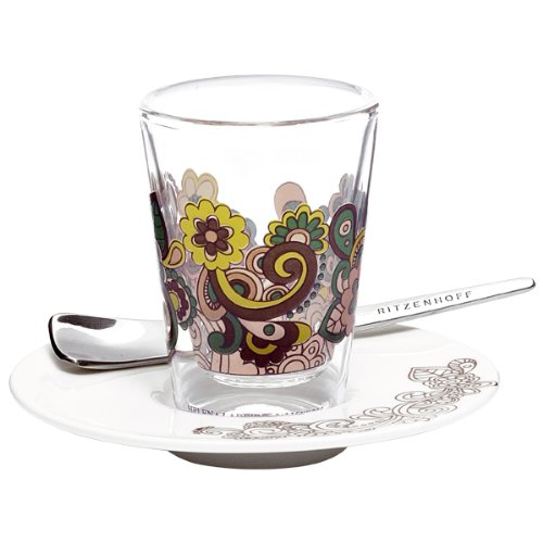 Bacino verre à expresso décor d'helena ladeiro