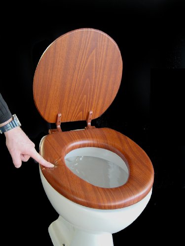 Siège de toilette rembourré couleur chêne