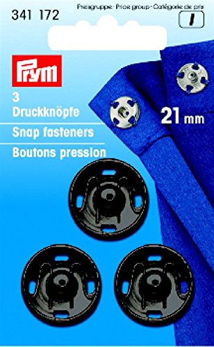 Boutons-pression  coudre 21 mm laiton noir