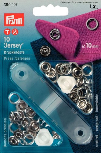 Boutons-press. jersey 10mm anneau laiton argent...