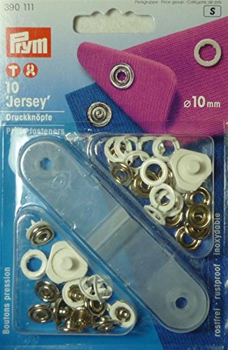 10 sans couture -bouton-pression jersey 10 mm a...