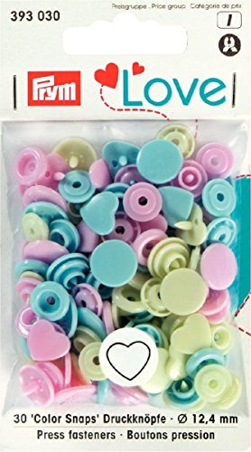 Forme de cœur prymlove non-sew colorsnaps fermo...