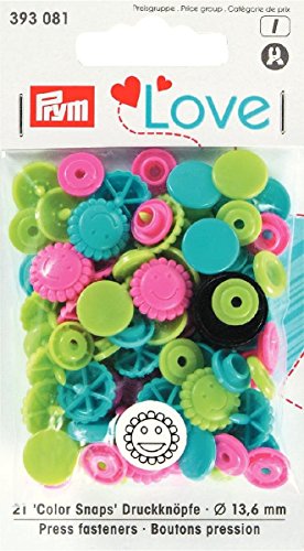 prymlove Fleur Forme non-sew colorsnaps fermoir...