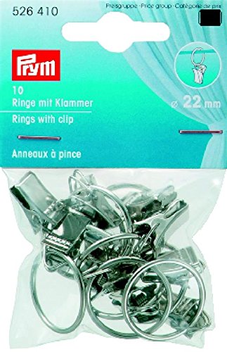 - anneaux de rideau avec pince en métal argent