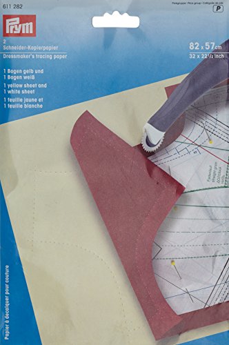 Prym Burda - Papier Carbone jaune et blanche - 83x57cM code EAN 4002276112827 