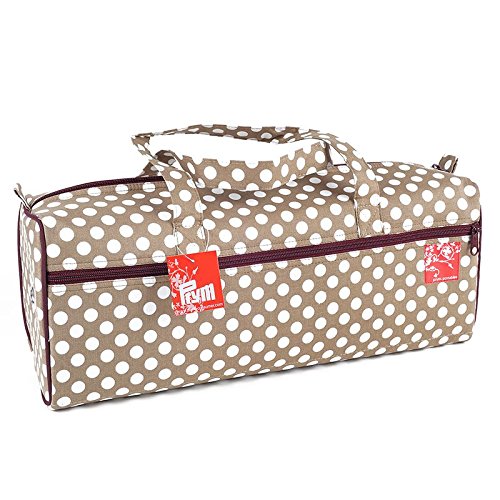 Polka dot sac à tricoter et coudre avec bordeau...