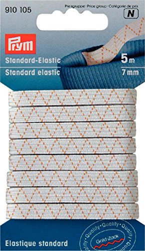 5 m x 7 mm, élastique standard blanc