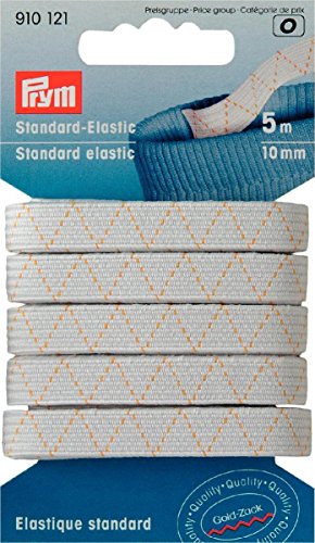 5 m x 10 mm, élastique standard blanc