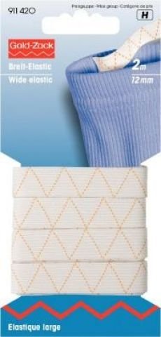 2 m x 12 mm standard élastique, blanc