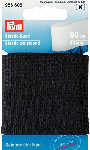 0,9 m 60 mm taille élastique, noir