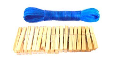 Pinces à linge bleues de la laisse