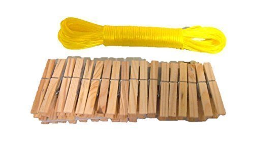 Pinces à linge jaune laisse de