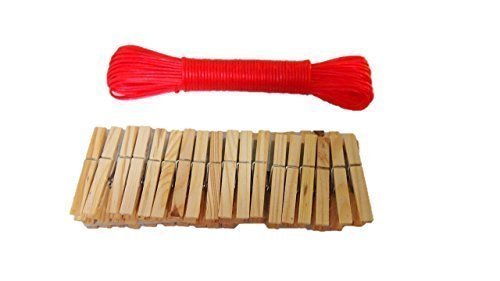 Pinces à linge rouges de la laisse